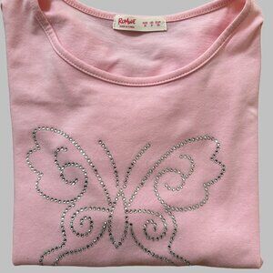 ROMWE PINK SHORT SLEEVE CROPPED TOP SIZE 6 US